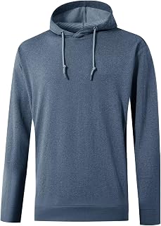 M MAELREG Mens Hoodies Pullover Performance Lightweight Hoodies For Men With 2 Pocket Dry Fit Wicking Stretch Golf Sweatshirt