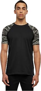 Urban Classics Men's Baseball T-Shirt, Contrast Shortsleeves T-Shirt, Sports Shirt, Crew Neck, 100% Jersey Cotton Available, Sizes: S-5XL