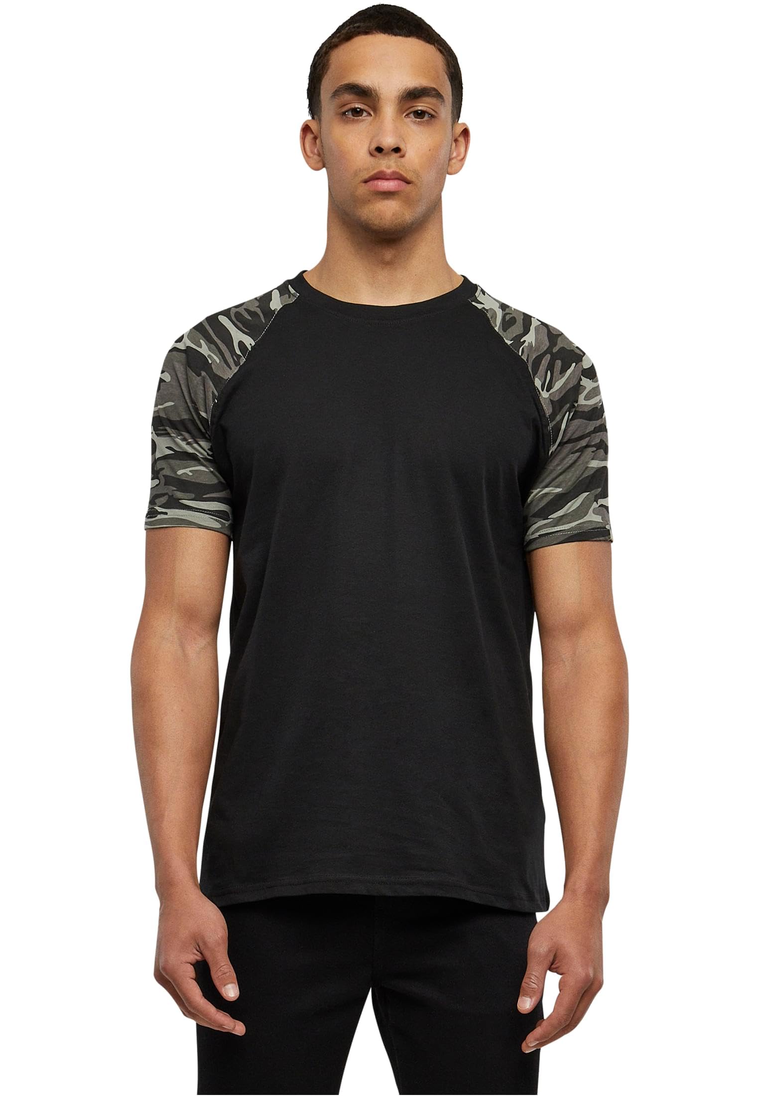 Urban Classics Men's Baseball T-Shirt, Contrast Shortsleeves T-Shirt, Sports Shi