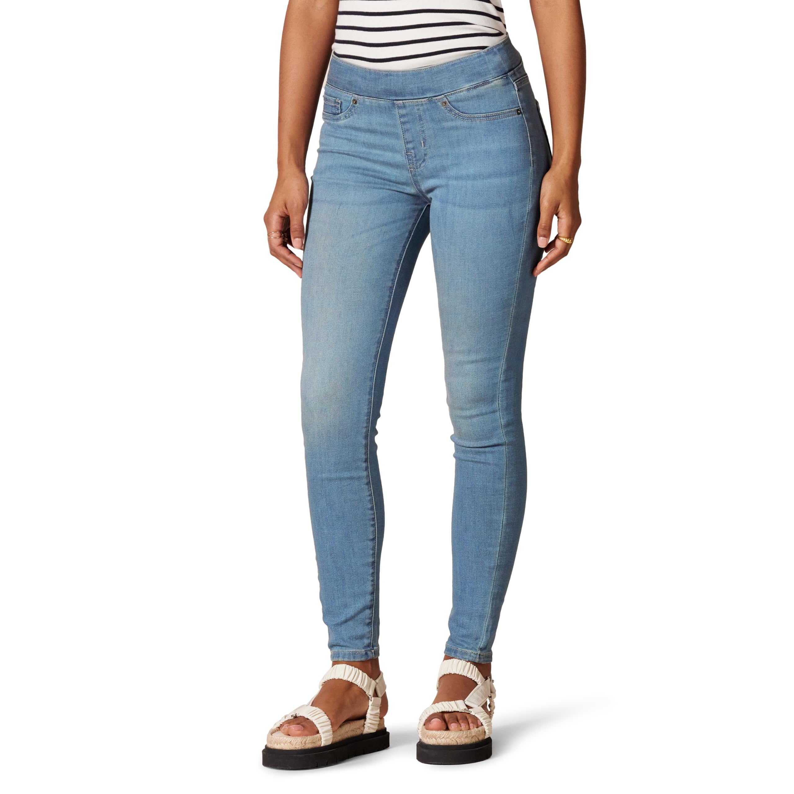 Amazon Essentials Women's Mid-Rise Stretch Easy Slip On Jeggings - Discontinued 