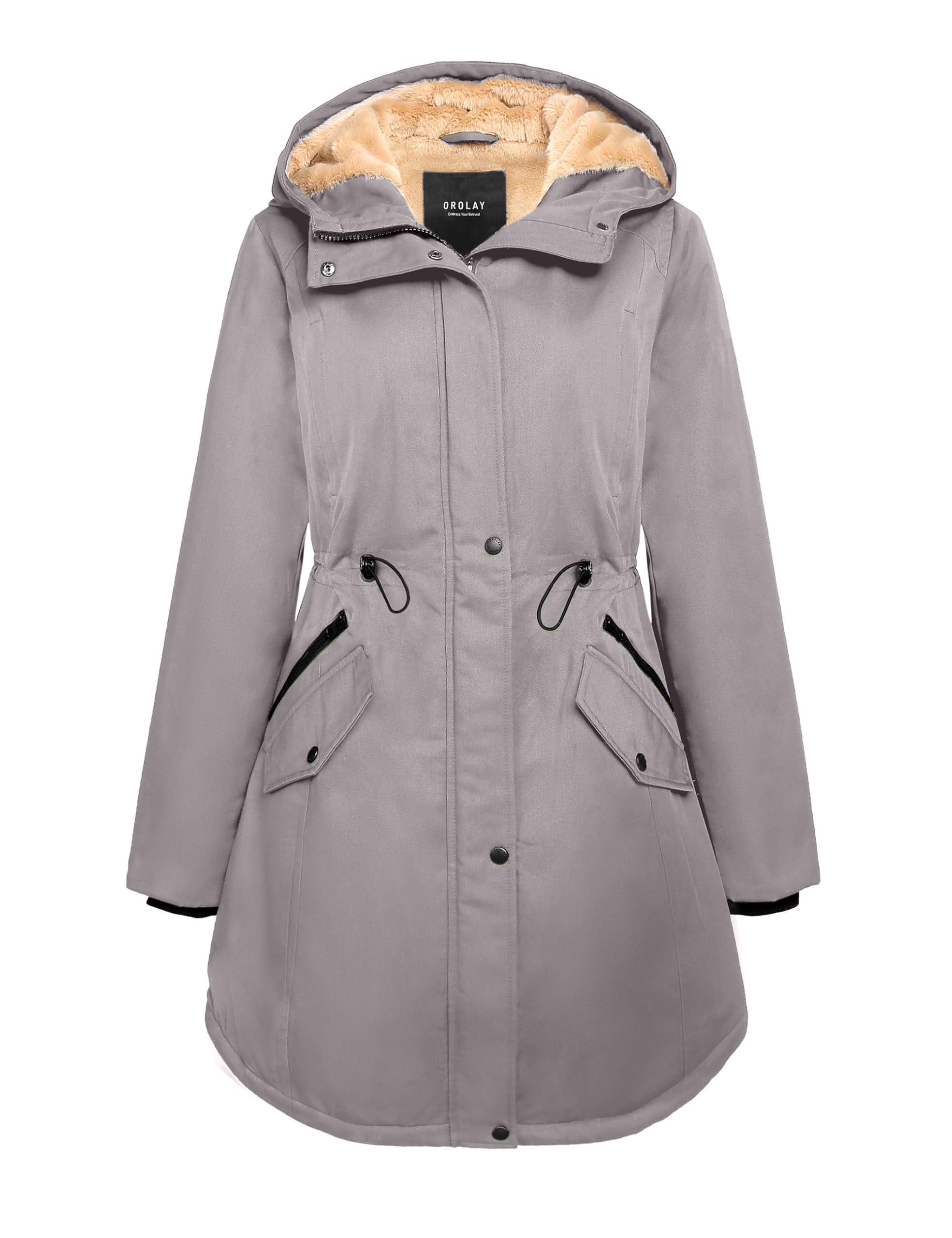 Orolay Women's Thicken Fleece Lined Parka Winter Coat Hooded Jacket
