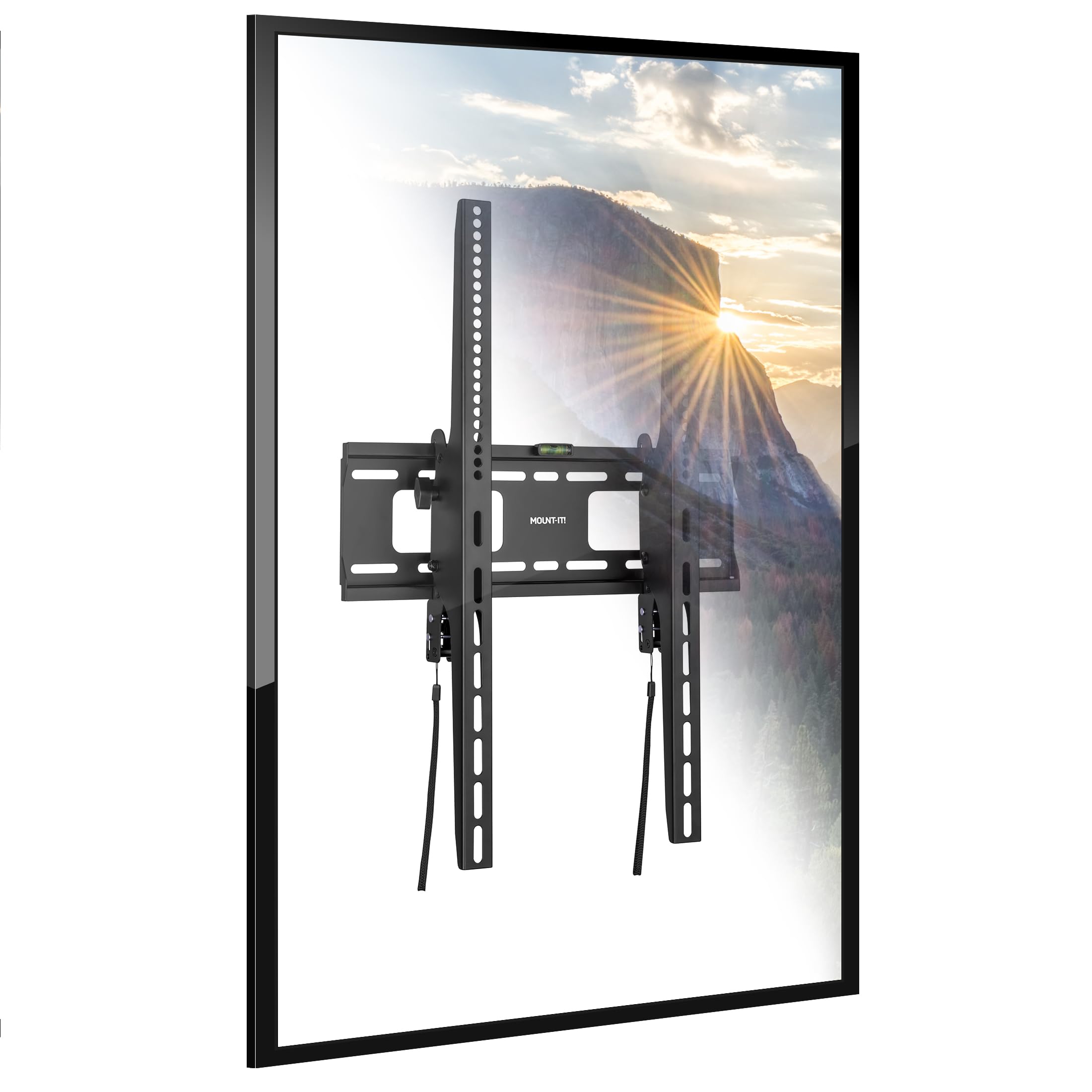 Mount-It! Vertical TV Mount for 37-75 in TVs, Tilting, 165 lb, Anti-Theft | VESA