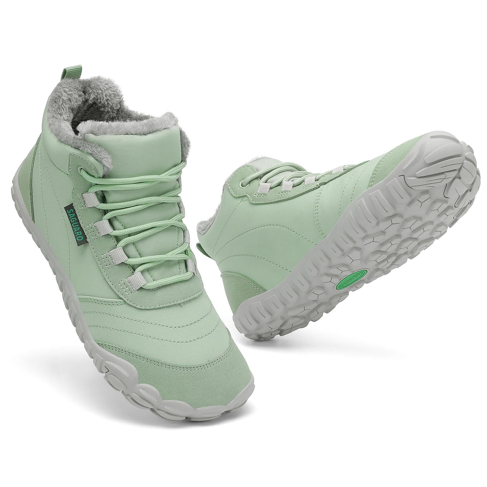 SAGUARO Barefoot Women's Winter Warm Lined Wide Toe Box & Drop Zero Sole Size 3-