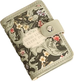 PU Business Card Holder Large Capacity for Women, Green, Fashion