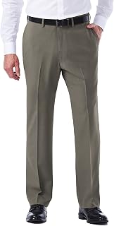 Haggar Herren ECLO Repreve Stria Flat Front Dress Pant Klassische Hose