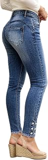 Flamingals Women's High Waist Butt Lifting Skinny Jeans