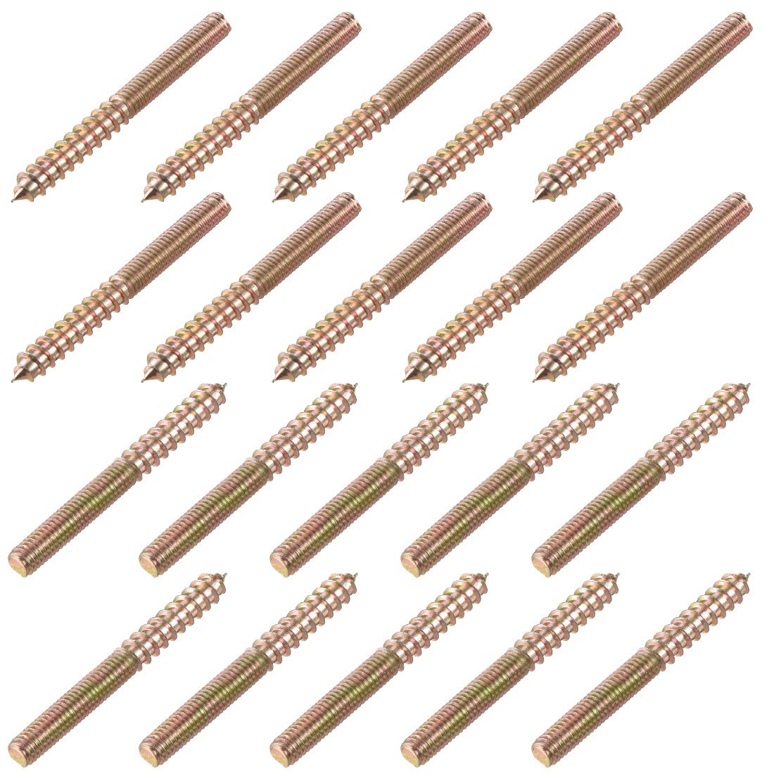 20pcs M6 Hanger Bolt Length 2-3/8"(60mm) Double Ended Bolt Self Tapping Screw 6m