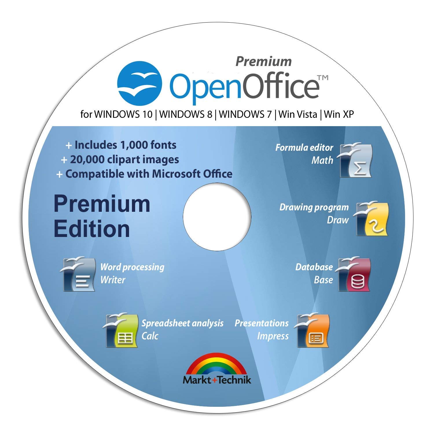 OpenOffice Premium Edition for Windows 11-10-8-7-Vista-XP | PC Software and 1.00