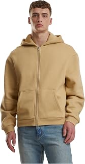 Urban Classics Fluffy Men's Hooded Sweatshirt with Zip Black