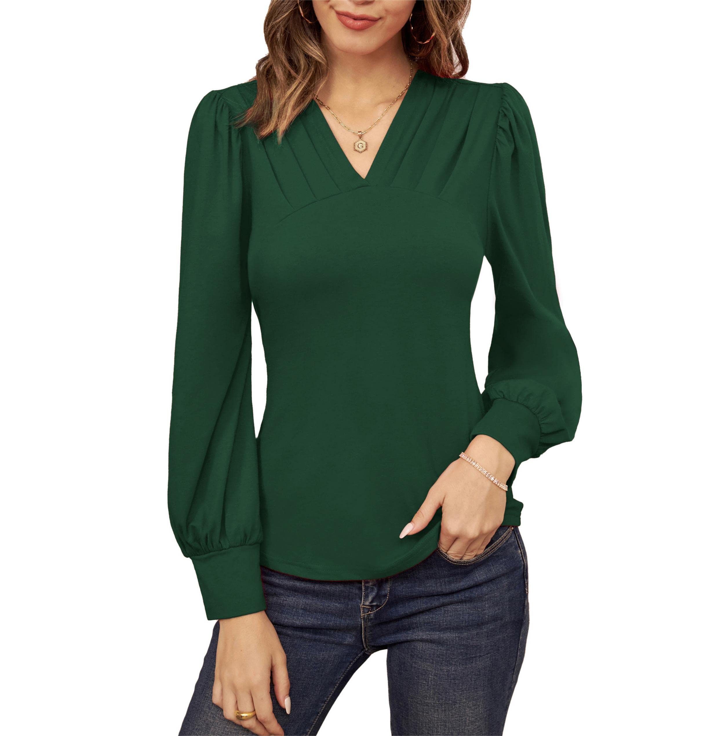 GRACE KARIN Shiny Shirt for Women Short Sleeve Elegant Sequin Shirt Tunic