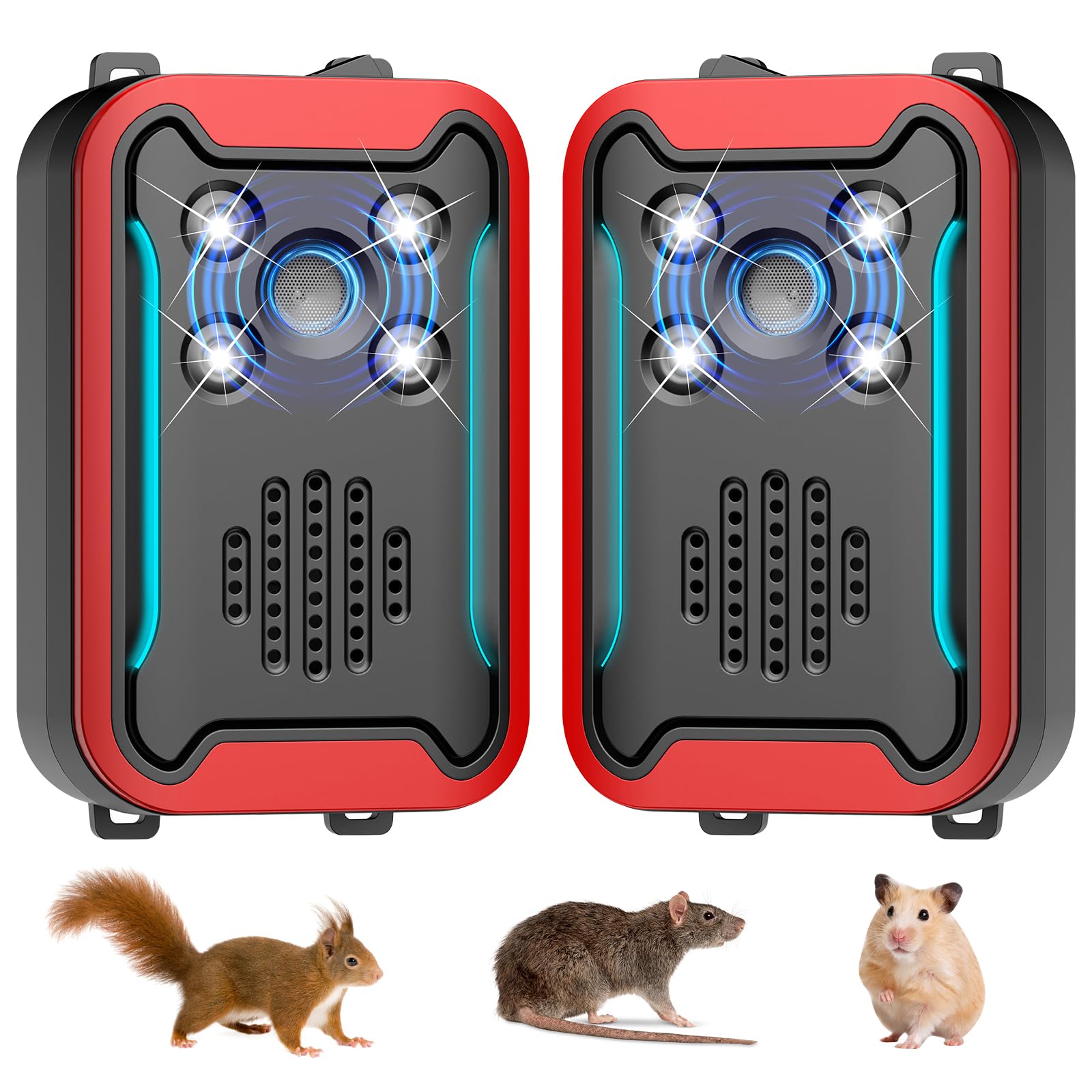 Ultrasonic Rodent Repeller for Car Engine, Battery & Plug-in Mouse Repellent wit