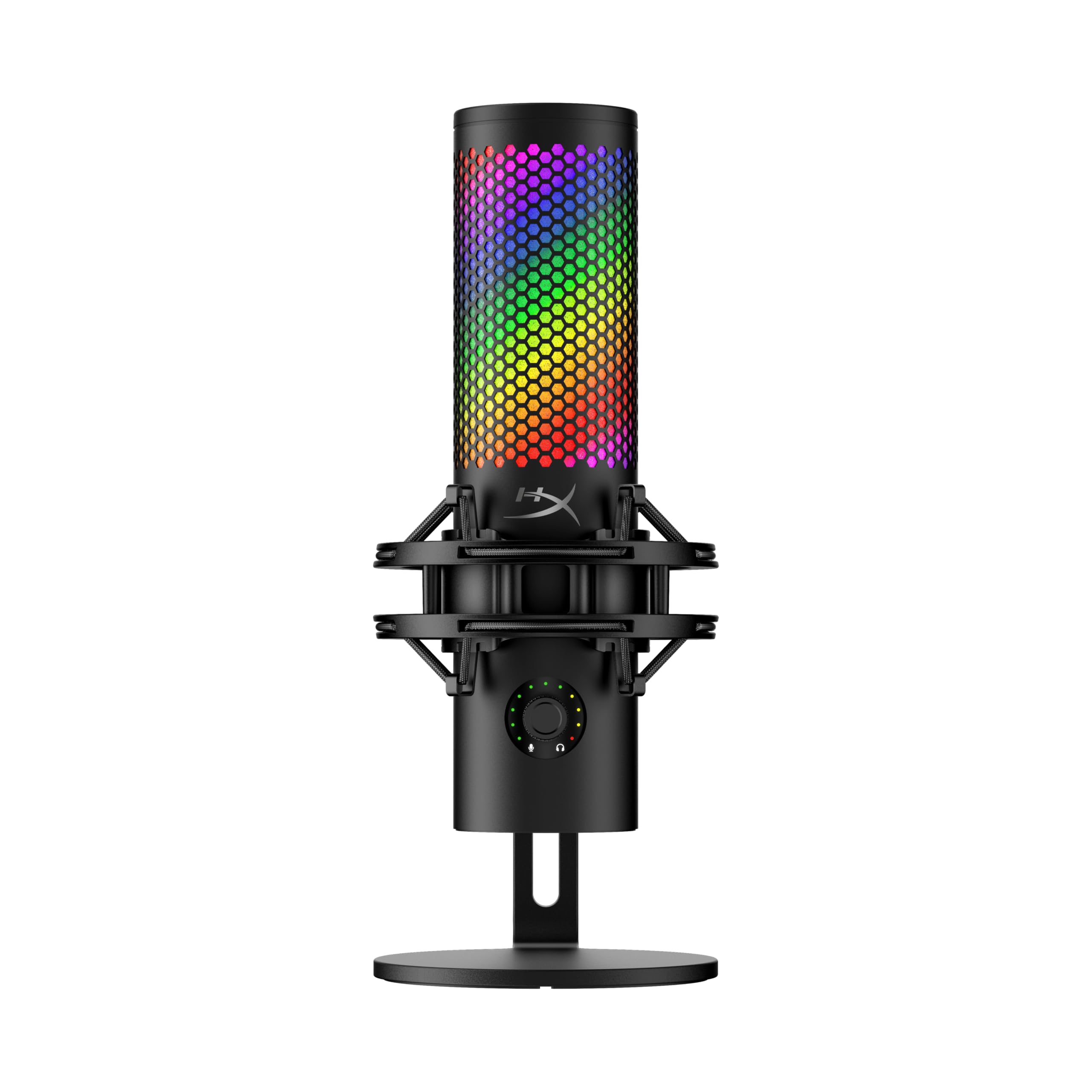 HyperX QuadCast 2 S – USB Microphone, with RGB Lighting, Streaming and Podcastin