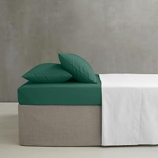 Catherine Lansfield Easy Iron Percale Combed Extra Deep King Fitted Sheet Dark Green