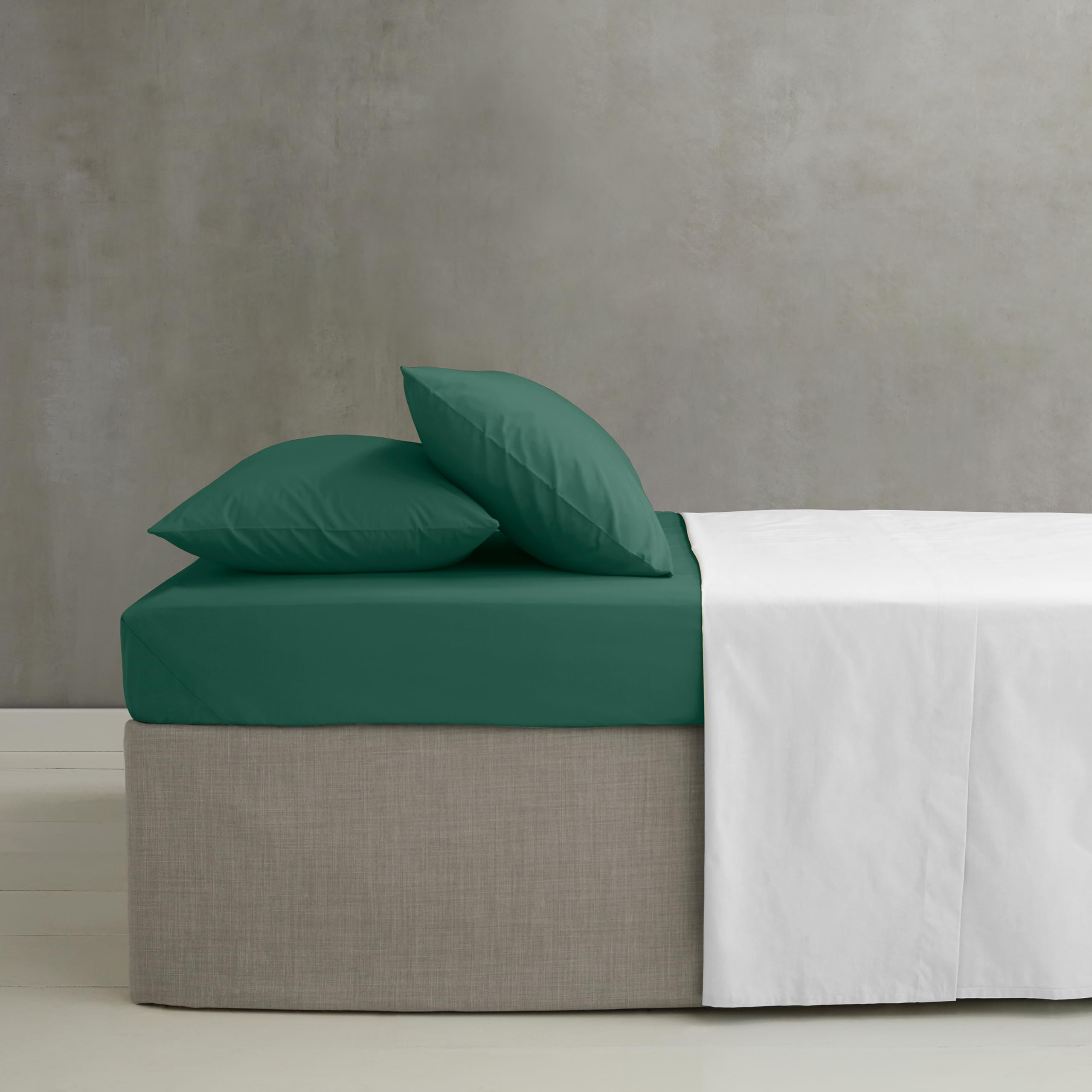 Catherine Lansfield Easy Iron Percale Combed Extra Deep King Fitted Sheet Dark G