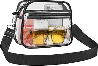 USPECLARE Clear Bag for Stadium Events Clear Sports Fan Handbags Purses | Unisex 0.4 mm Thickened Waterproof PVC,Approved for Concerts,Game Days,Outdoor Events