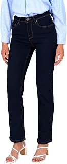 ESRA Women's Jeans Trousers Straight Cut Straight to Plus Size G400
