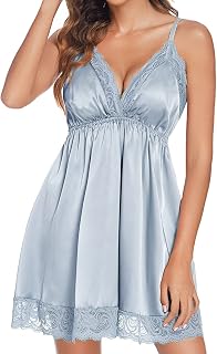Avidlove Lace Nightgown for Women Sexy Satin Nightgown Lingerie Dress V Neck Sleepwear