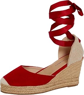 Womens Espadrille Wedge Sandals Strappy Hessian Wedges Ankle Wrap Tie Leg Straps