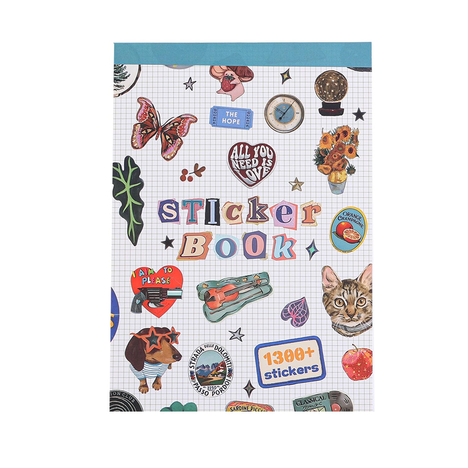 Girl's Korean Sticker Book, Food and Daily Life Theme - 1300+ Cute Dream Style F