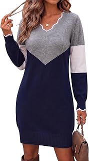 Zeagoo Women's Sweater Dress Pullover Sweater Fall Winter Casual Knit Dress