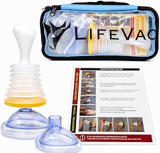 LifeVac Blue Travel Kit (Canadian Version) - Portable Suction Rescue Device, First Aid Kit for Kids and Adults, Portable Airway Suction Device for Children and Adults