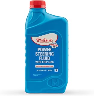 BlueDevil Products Power Steering Fluid w/Stop Leak - 1 Quart | For High-Mileage Vehicles | Multi-Vehicle Formula