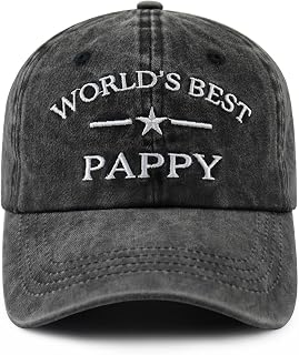 World's Best Dad Papa Pappy Grandpa Pops Papaw Baseball Hat for Men