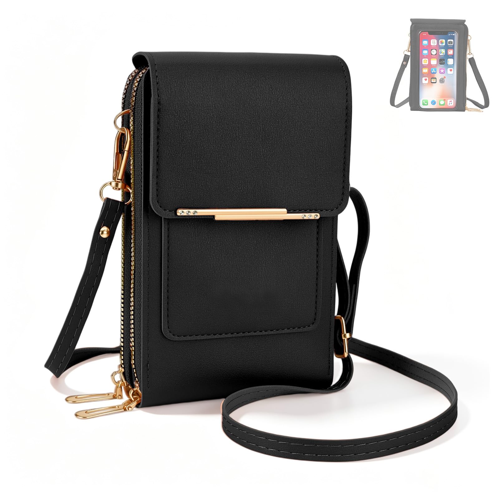 Touchscreen Phone Crossbody Bag,Touch Screen Crossbody Phone Purse,Touchscreen C