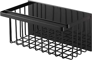 Yamazaki 5543 Magnetic Bathroom Basket, Black, Approx. W 12.2 x D 6.7 x H 5.9 inches (31 x 17 x 15 cm), Tower, Bathroom Rack, Bathroom Storage Rack
