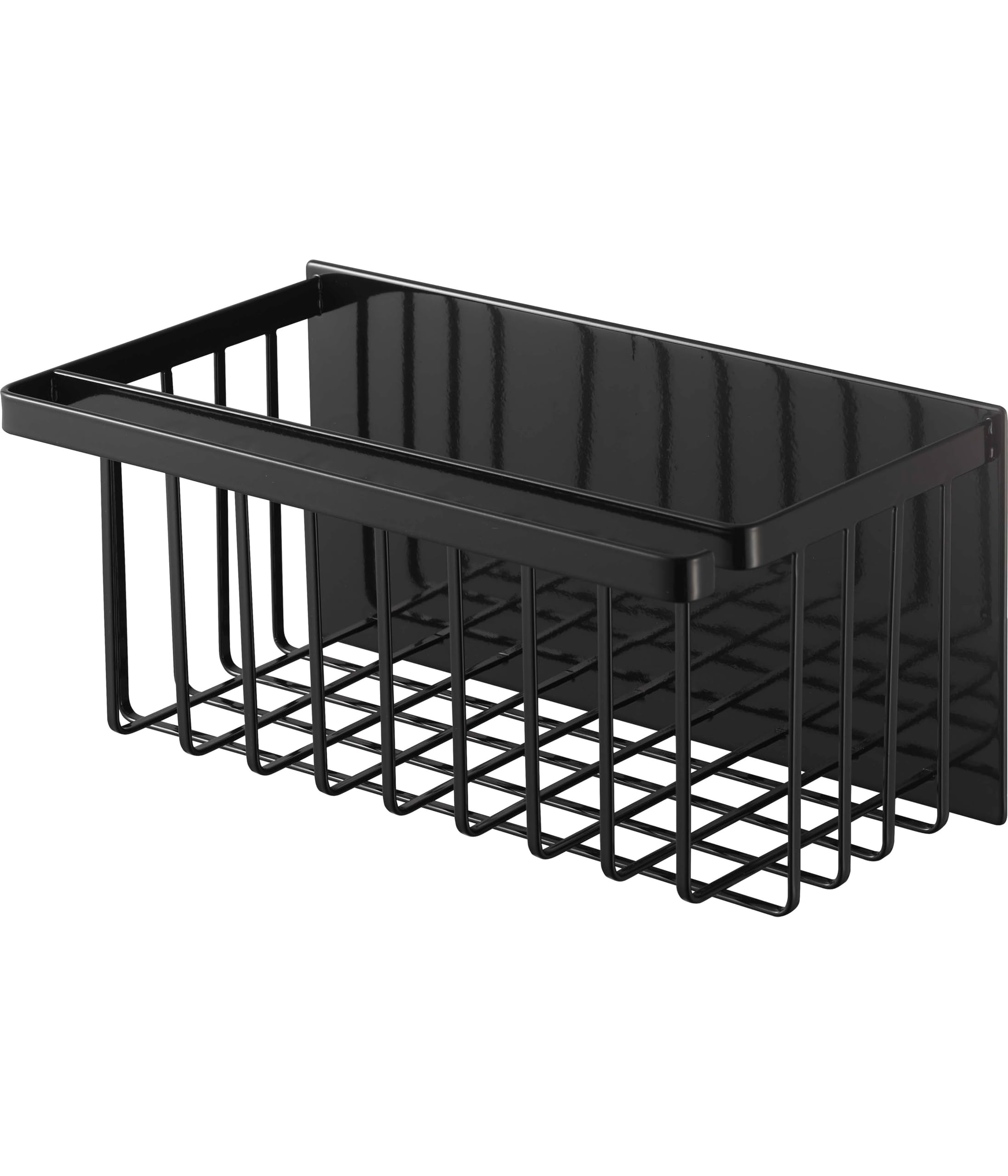 Yamazaki 5543 Magnetic Bathroom Basket, Black, Approx. W 12.2 x D 6.7 x H 5.9 in