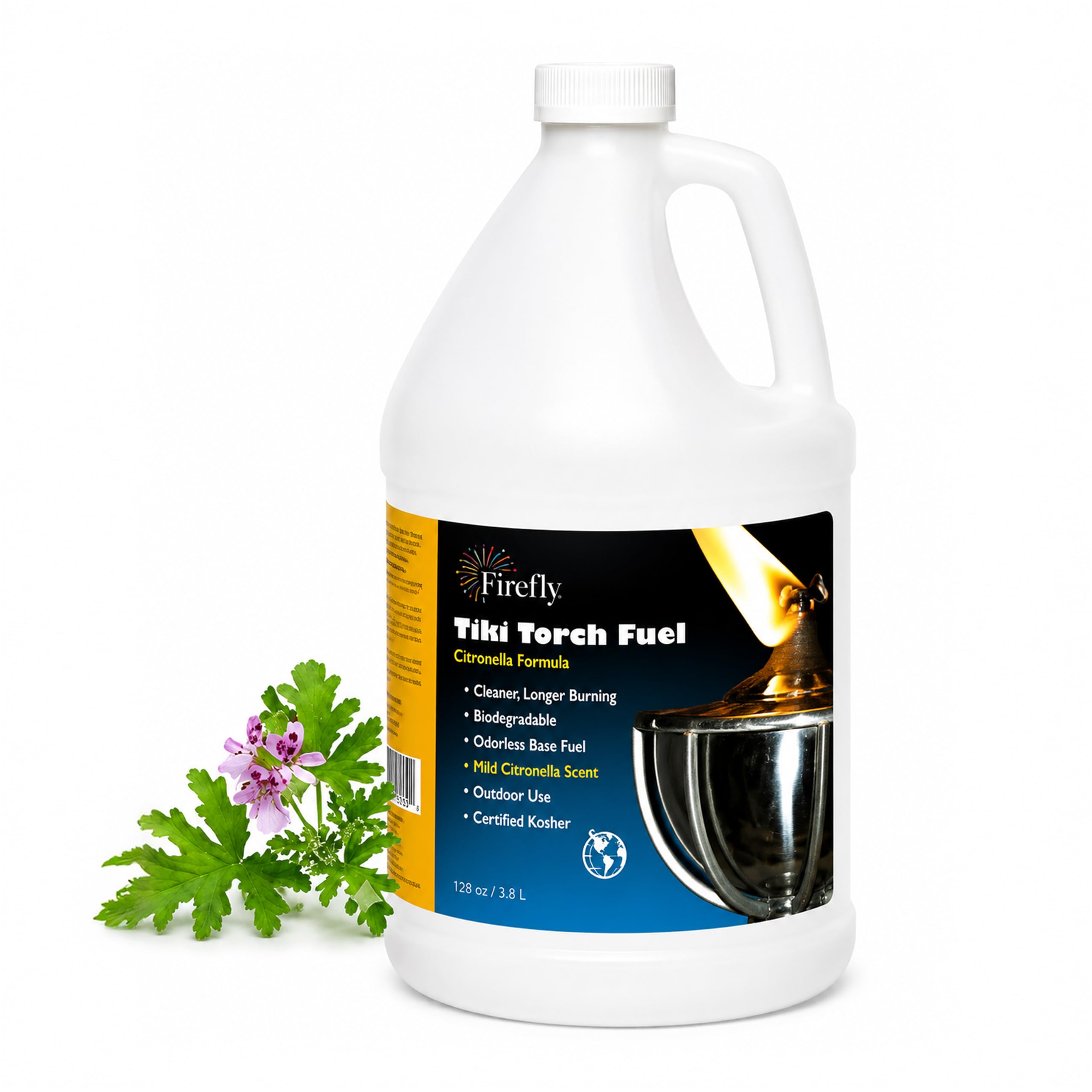 Firefly Tiki Torch Fuel - Citronella Lamp Oil 1 Gallon - Low Smoke | Low Smoke F