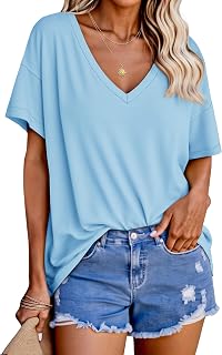 Tankaneo Women's Oversized Short Sleeve Loose Fit T-Shirt
