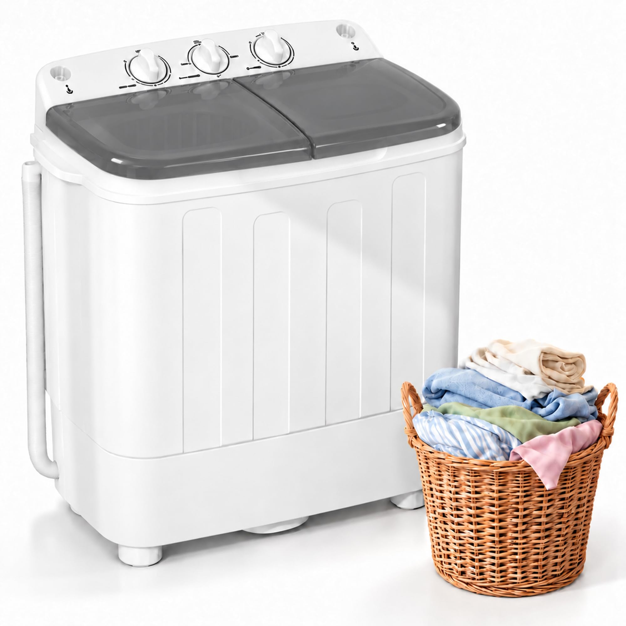 Superday Portable Washing Machine, 25.4lbs Mini Washing Machine and Spin Dryer C