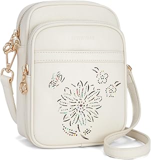 Small Crossbody Bags for Women, RFID Phone Purse with Card Slots, Triple Compartments Lightweight Shoulder Bag