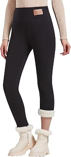 JK SUE JONES Fleece Lined Leggings Winter-Warm Thick Pants Women