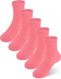 Boys Girls Socks Cotton Seamless Toe Breathable Pack of 5 22-44