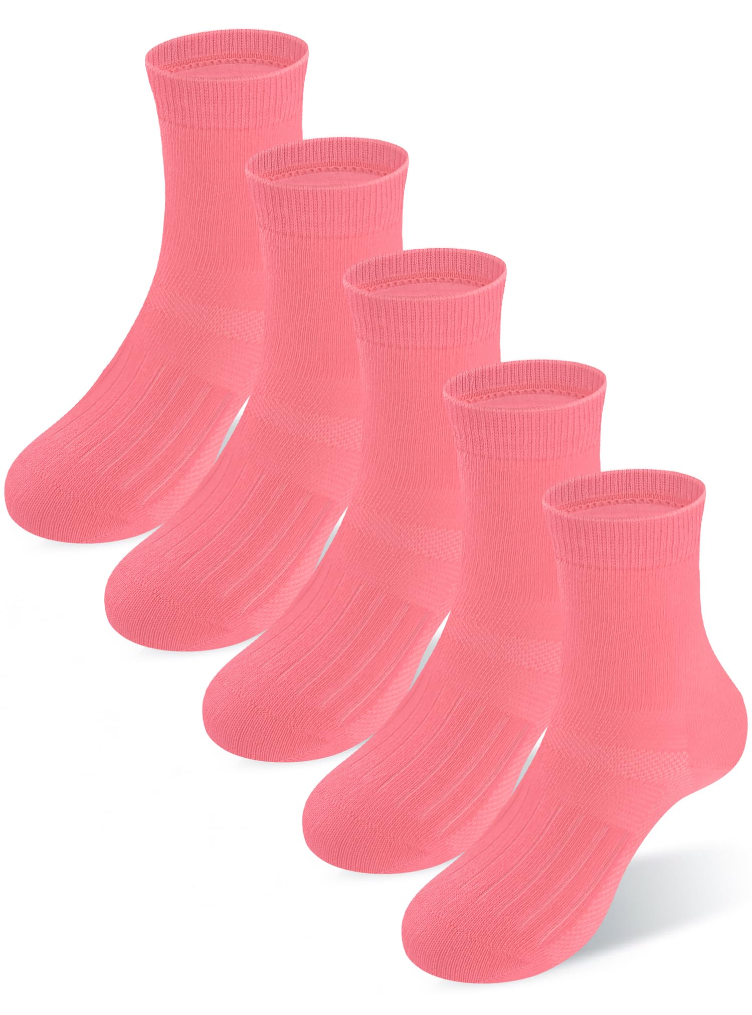 Boys Girls Socks Cotton Seamless Toe Breathable Pack of 5 22-44