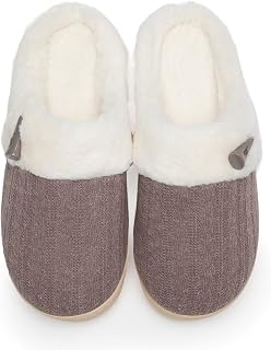 NineCiFun Damen Hausschuhe Winter, Plüsch Memory Foam Pantoffeln