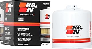 K&N Oil Filter: 20,000 Mile Engine Protection with Wrench Off Nut, HP-2010 | Compatible with Select 1991-2026 CHEVROLET/DODGE/FORD/LINCOLN (See Product Description for Select Models)