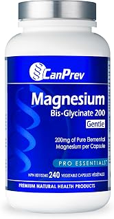 CanPrev Magnesium Bisglycinate Capsules, 200mg, Gluten-Free, 240-Day Supply | For Sensitive Stomachs, Magnesium Supplement, A Factor in the Maintenance of Good Health, Magnesium Bisglycinate Chelate