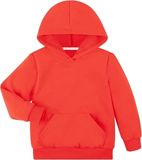BIG ELEPHANT Boys Hooded Sweatshirt Fleece Pullover Hoodies Long Sleeve Warm Hoodie Sweatshirts with Pocket for Kids