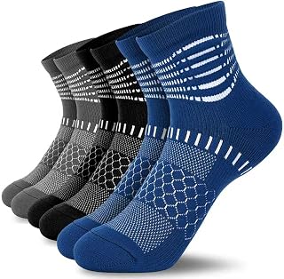 IRAMY Graduated Compression Women's Socks Running Ankle Support Socks Compression Sports Socks with Plantar Fasciitis 3/5 Pairs