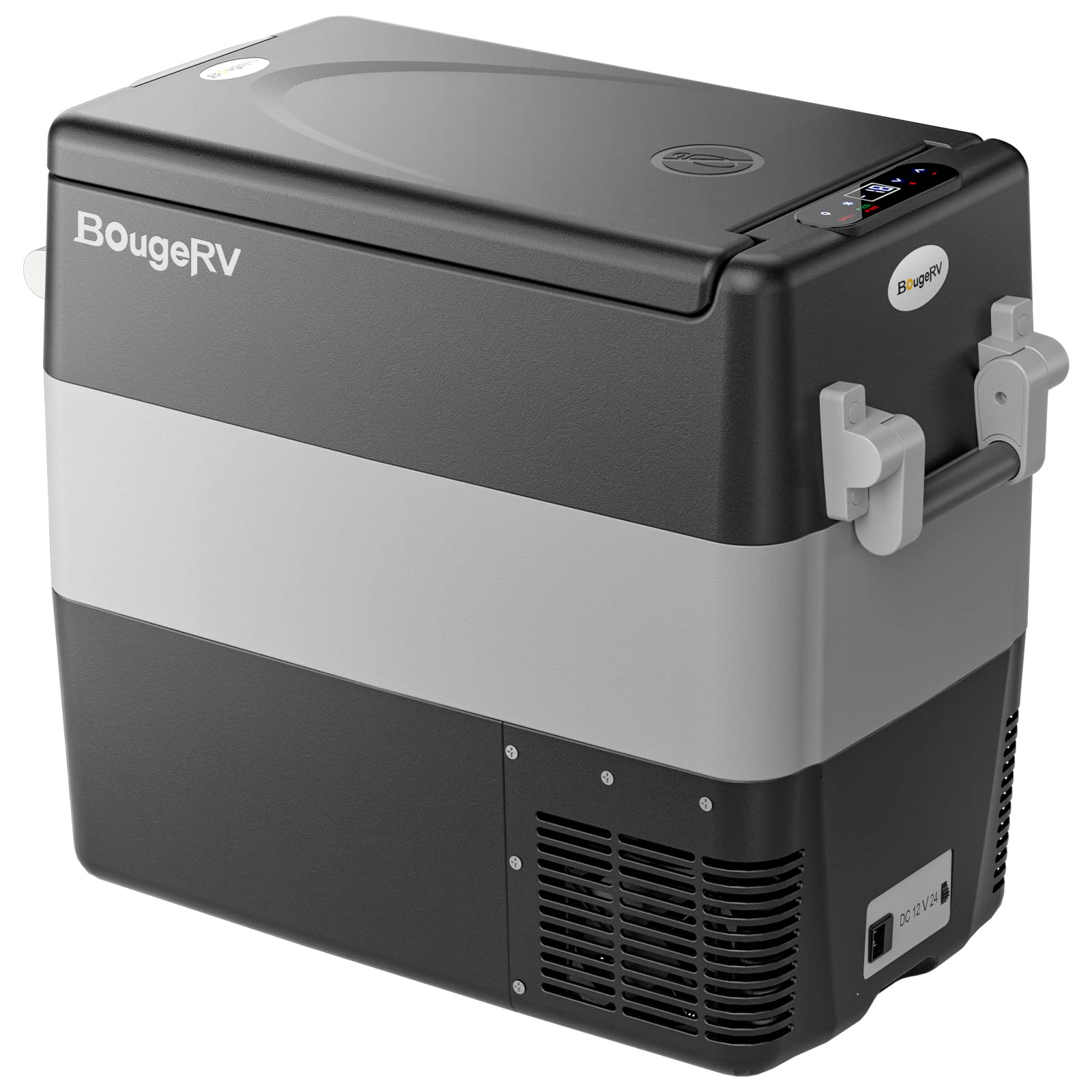 BougeRV 12V Refrigerator 53 Quart, Electric Car Cooler with MAX/ECO Mode | 12/24