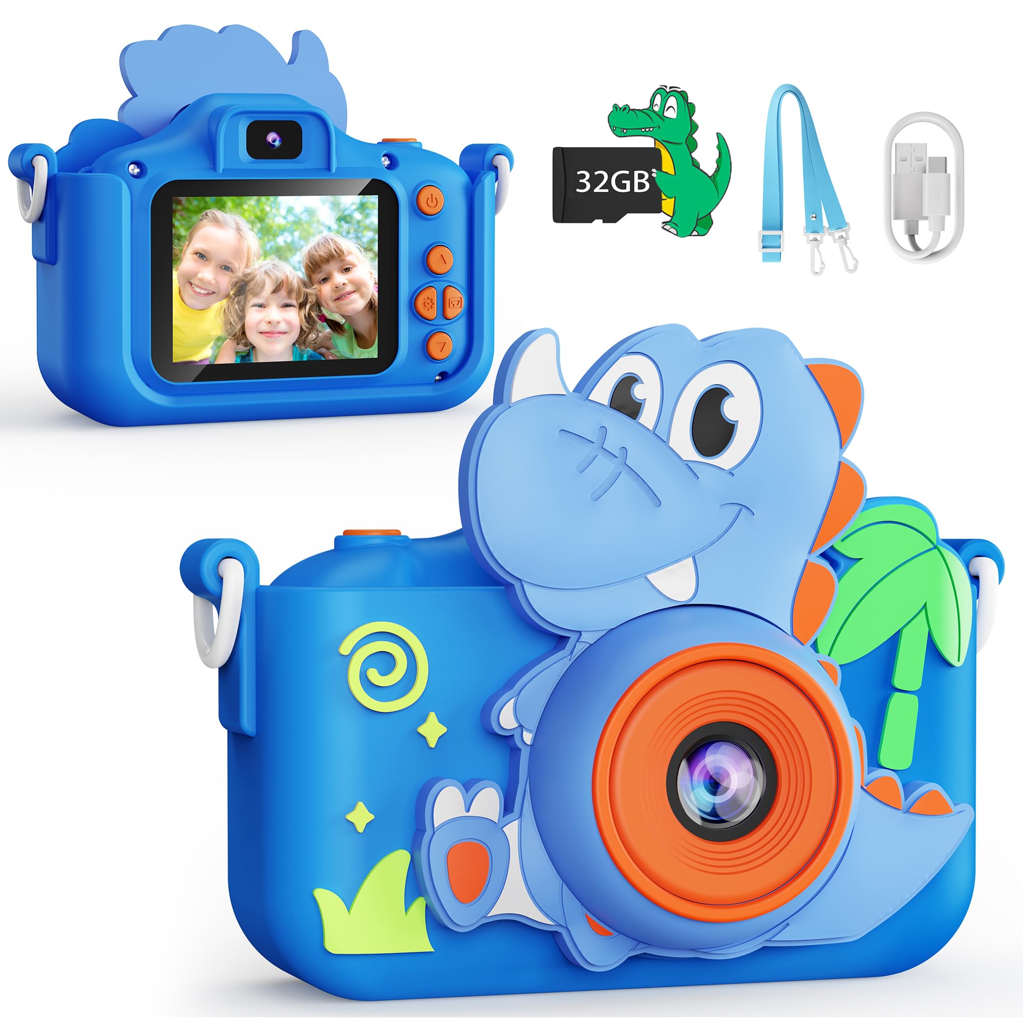 KOKODI Kids Camera Toy Digital Camera for Kids, Dinosaurs Birthday Gifts for Boy