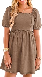 Denim Dress for Women Western Jean Babydoll Country Concert Outfits