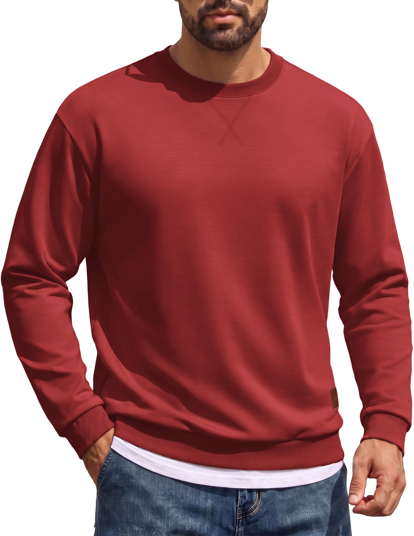 COOFANDY Sweatshirts for Men Lightweight Crewneck Pullover Sweatshirt