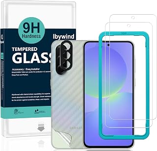 Ibywind for Samsung Galaxy A37 5G Screen Protector,2-Pack,9H Hardness Tempered Glass with Camera Lens Protector,Easy Installation Tool,Bubble-Free,Fingerprint Unlock,Anti-Shatter,Anti-Scratch