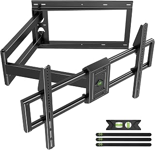 USX Mount Long Arm TV Wall Mount for Most 50-100 inch TV 40 Inch Extension Full Motion TV Mount，Pre-Assembled Wall Mount with Swivel and Tilt Up to 150lbs Fits 8″/12″/16″/24″ Studs VESA 900x600mm