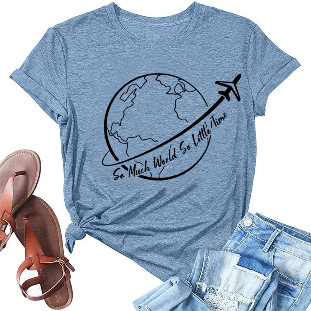 Women Adventure Shirt Vintage Nature Travel Graphic Casual Tees