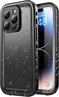 SPORTLINK for iPhone 14 Pro Waterproof Case, IP68 Drop Proof Black